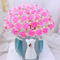 【66】 Velvet Roses-Rose Powder+1 Полая пластиковая ваза