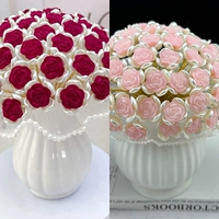 【132】 【2 бутылки】 бархатные розы [вино красное+порошок Rouge] +2 Лотосовые вазы