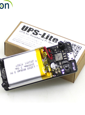 树莓派Zero W 5V 2A UPS不间断电源锂电池扩展板移动电源电量检测