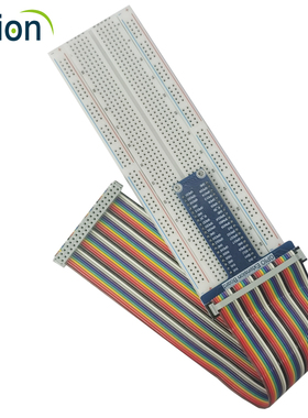 树莓派5代 PI 2B 3B 3B+ 4BGPIO 40PIN彩色排线T型扩展板模块蓝色