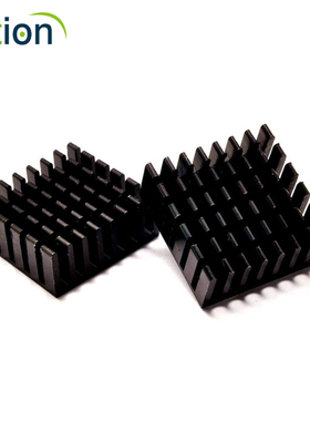 香橙派5 PLUS 黑色散热片CPU铝型材开槽散热器IC芯片散热块带背胶