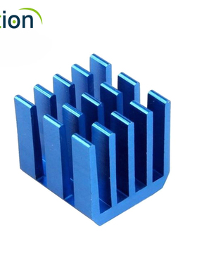 树莓派散热片9*9*12MM纯铝Raspberry PI蓝色南北桥电脑显存散热器