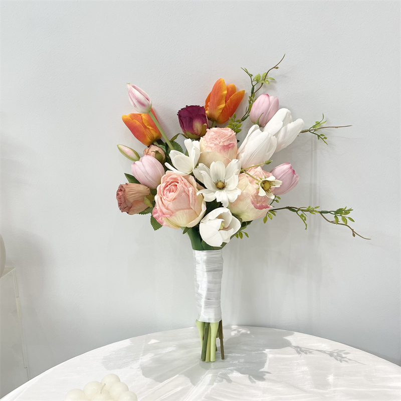 高档手捧花 新娘婚礼花球 外景旅拍婚纱摄影道具假花 领证登记花