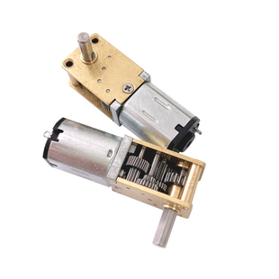 N20减速电机12V6V3V卧式 GA12 涡轮蜗杆微型直流小电机自锁小马达