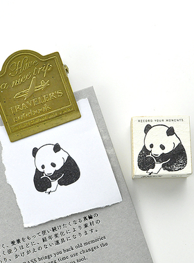【7ULY】熊猫 第二弹 | 手帐日记日常橡皮印章（新老木柄随机发）