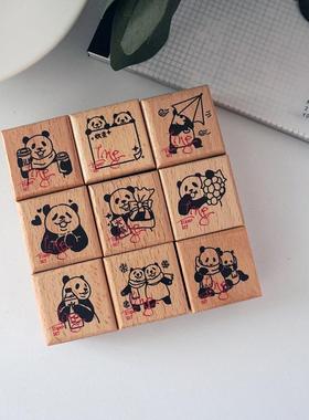 【7ULY】熊猫 第八弹 | 手帐日记日常百搭可爱橡皮印章