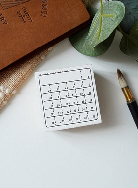 【7ULY】 月计划  | 百搭复古英文可爱日常手帐橡皮印章