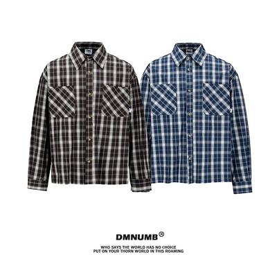 美式复古格子无性别衬衫外套