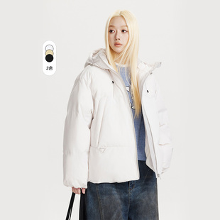 宽松保暖棉服无性别外套09 新款 美式 复古百搭简约连帽棉衣男女冬季
