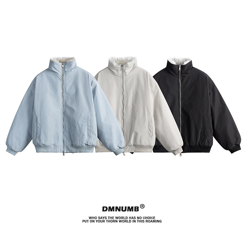 国潮美式复古简约纯色棉服男女同款冬季百搭宽松休闲保暖外套潮37,男装,棉衣,淘宝优惠券,粉丝福利购,淘宝优惠卷