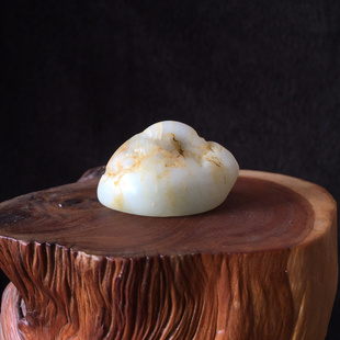 18.61g新疆和田玉白玉籽料天然玉山子小摆件珠宝玉石文玩艺术收藏