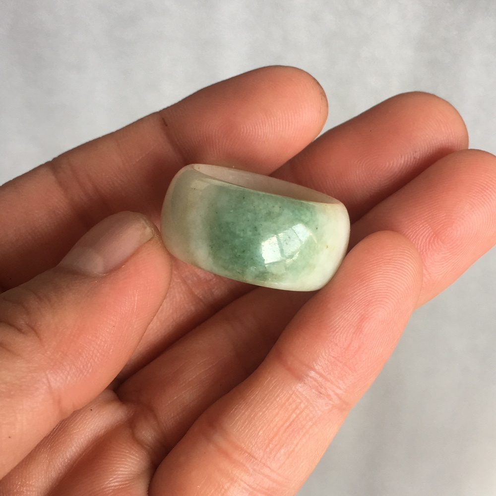 7.38克老年份翡翠戒指指环珠宝玉石文玩艺术收藏