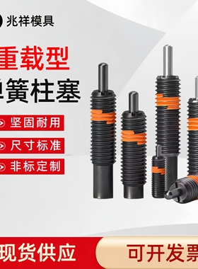 重载型ZAP12弹簧柱塞PJH 弹顶销PJL伸缩顶料销 定位销顶丝柱塞PJX