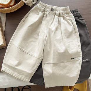 男童秋季裤子2025新款儿童纯棉休闲裤宝宝宽松直筒裤春秋小童长裤