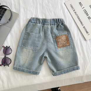 男童牛仔短裤2025新款儿童夏季裤子薄款宝宝休闲五分裤小男孩中裤