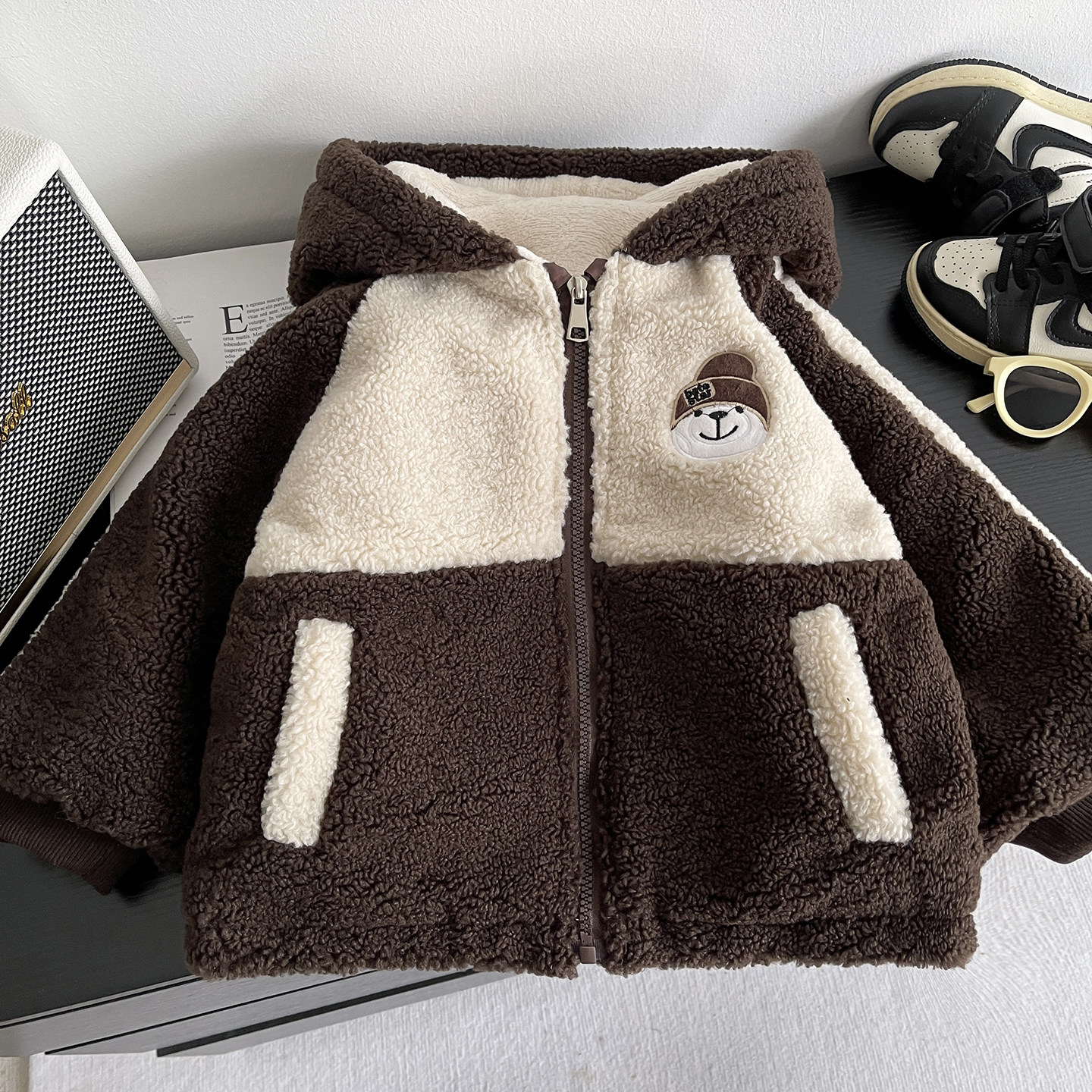 儿童羊羔绒外套冬装男童加绒连帽上衣夹棉宝宝加厚棉服保暖毛毛衣,童装/婴儿装/亲子装,普通外套,淘宝优惠券,粉丝福利购,淘宝优惠卷