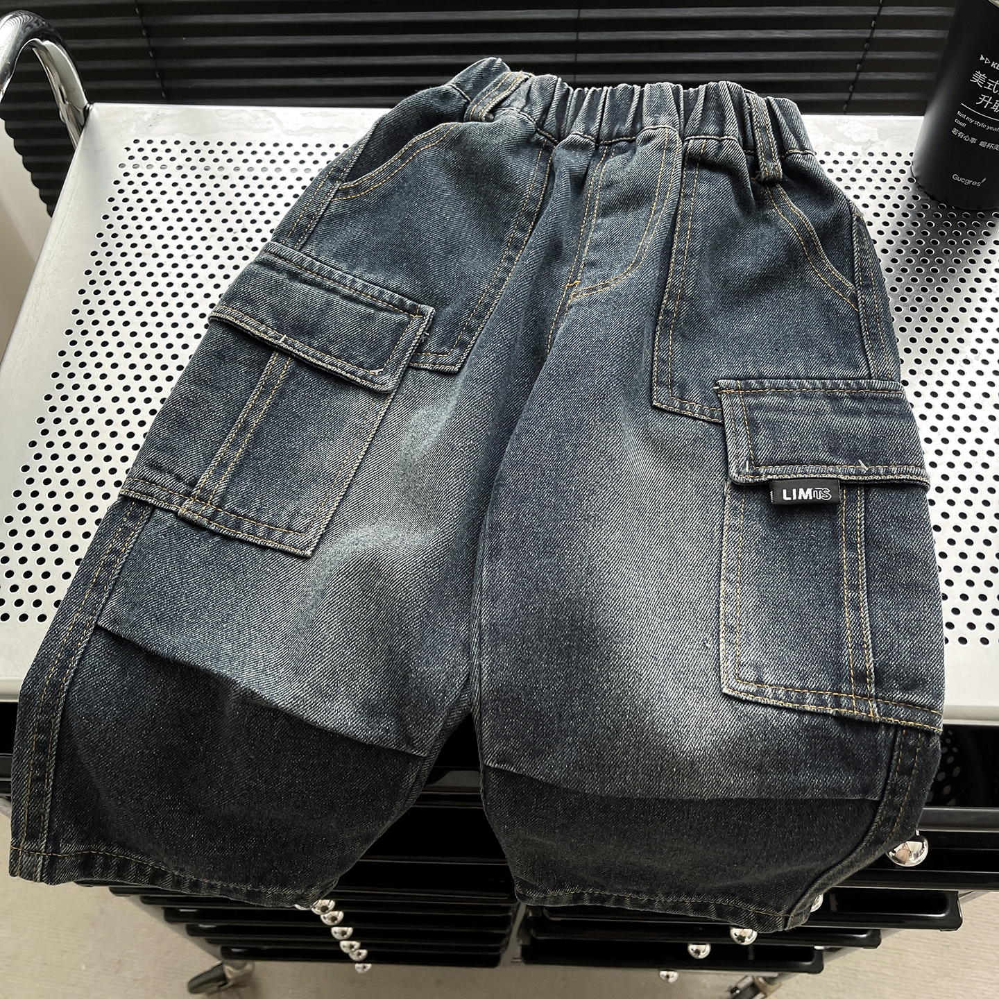 男童春秋裤子2025新款儿童工装牛仔裤潮酷小男孩宝宝宽松直筒长裤