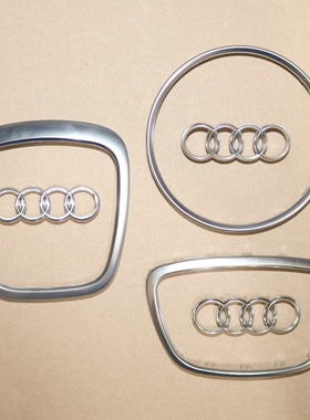 适配奥迪 A4LA5 A6LA7A8 Q5Q7 喇叭盖方向盘 奥迪标 亮条饰条标志