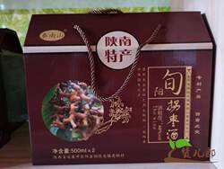 陕西安康土特产 旬阳 秦南山 拐枣酒 礼品盒装 1盒2瓶 500ml×2瓶