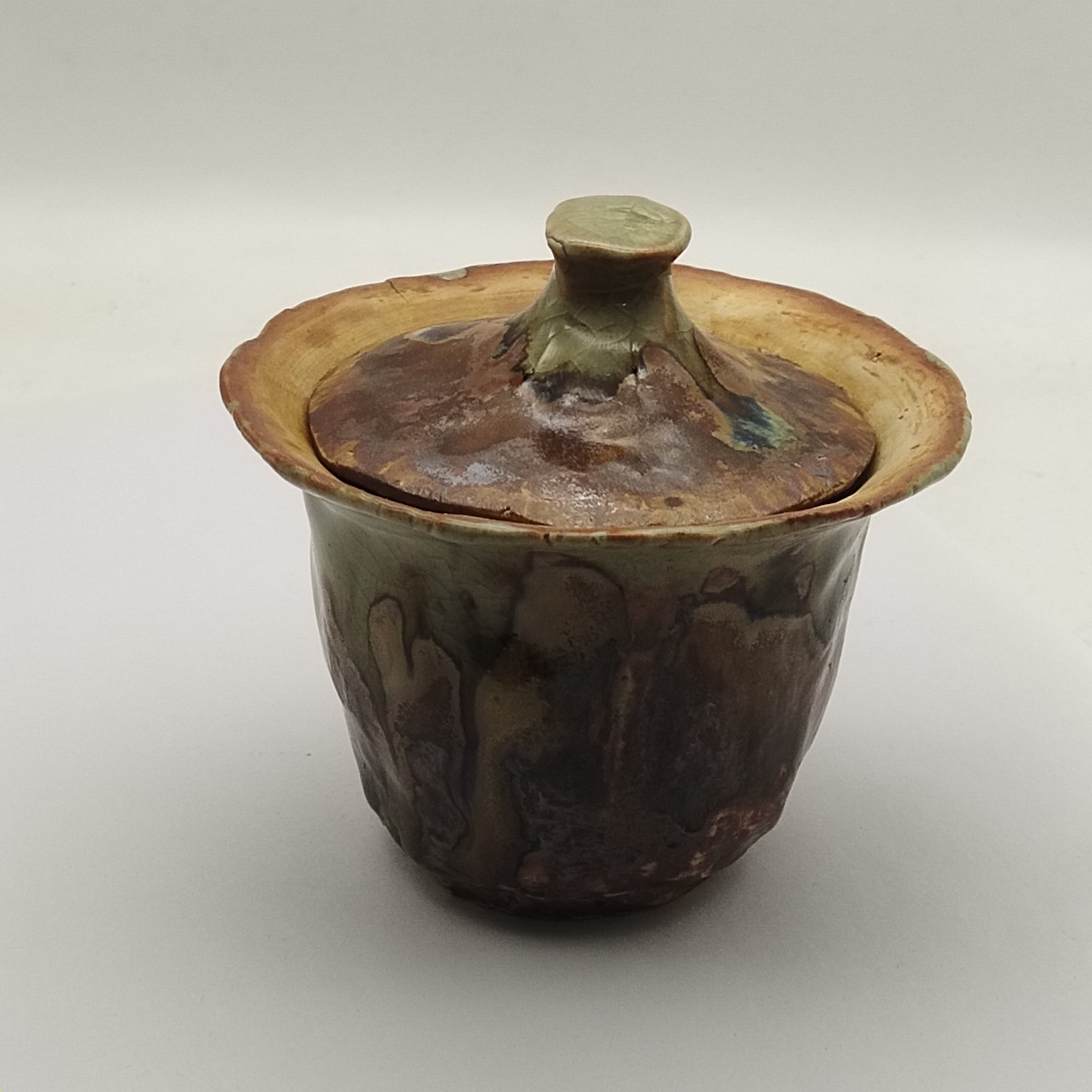 功夫茶道茶器茶具复古手捏柴烧侘寂风志野烧南蛮烧盖碗壶承