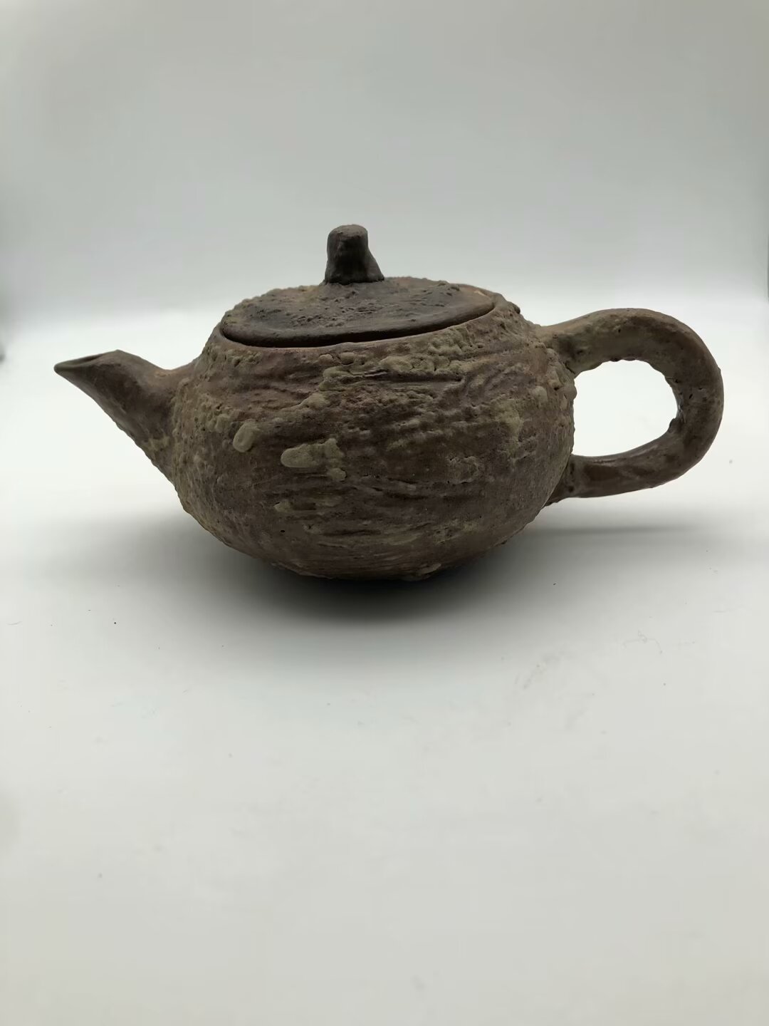 茶道茶器茶具复古手捏侘寂风志野烧南蛮烧柴烧煮茶壶150ML