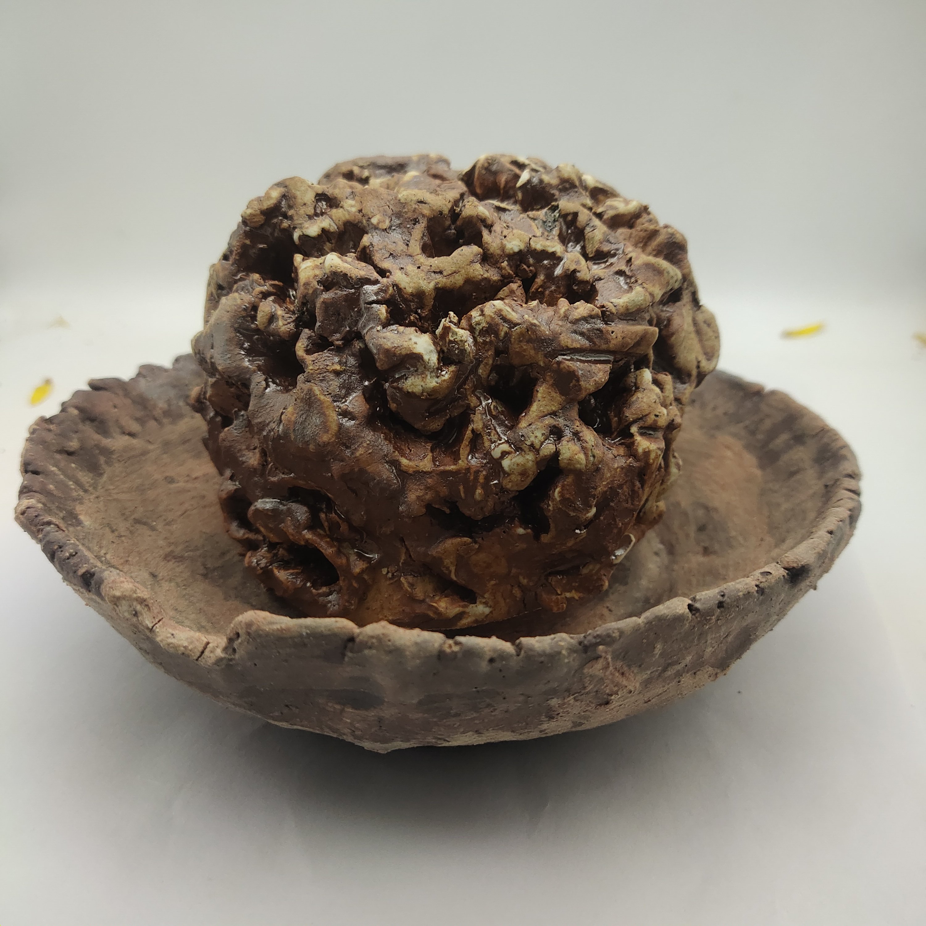 茶道茶器茶具复古手捏侘寂风志野烧南蛮烧柴烧香窟壶承