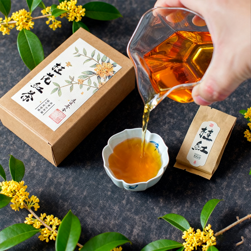 桂花红茶2025新茶十月金桂花草茶野茶浓香型茶包正山小种口粮小泡