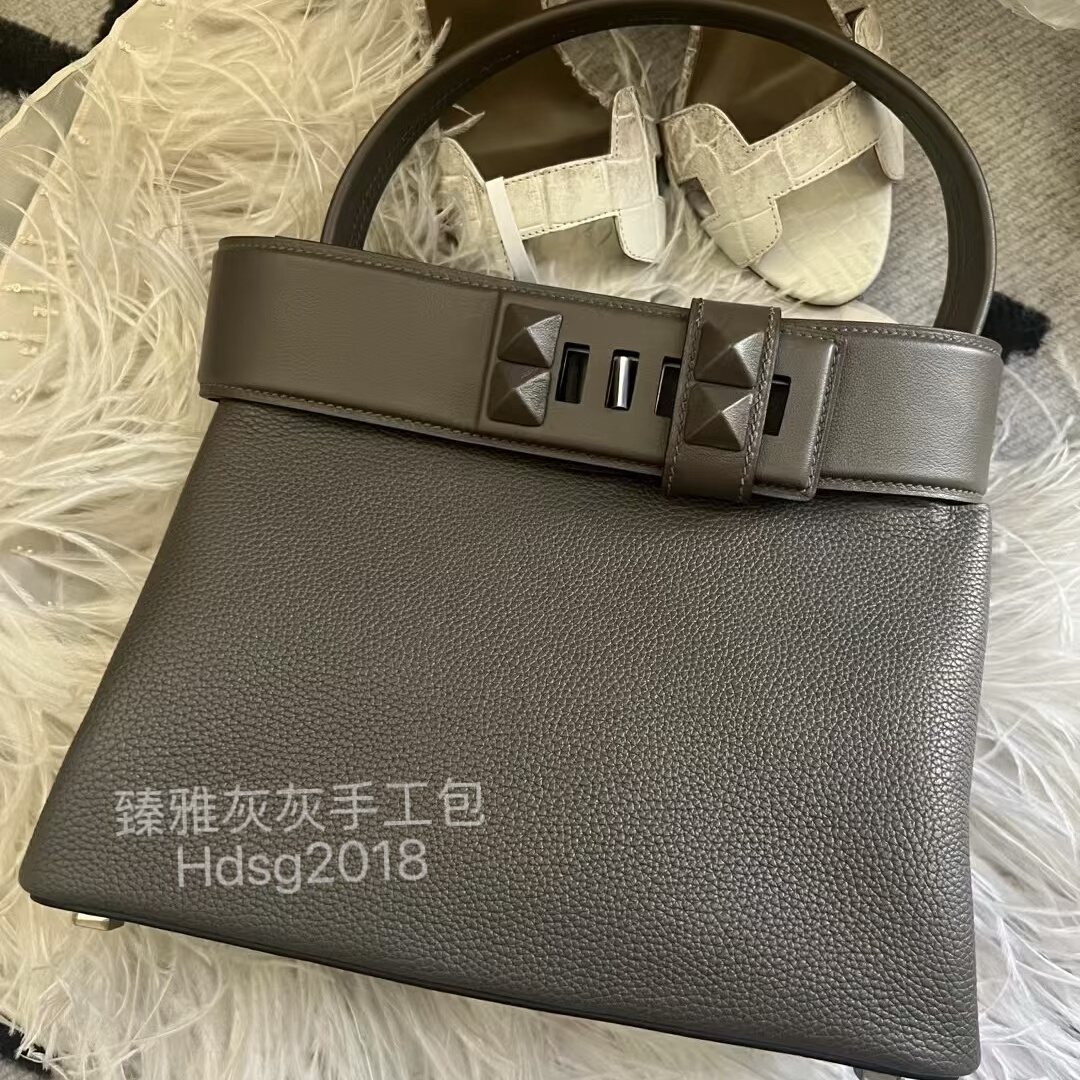 Medor手提包27 大象灰银扣原厂Togo皮 全手工制作