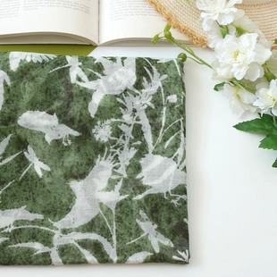 飞鸟忘记了 显白绿色春秋保暖丝巾旅游披肩 小众文艺棉麻围巾女