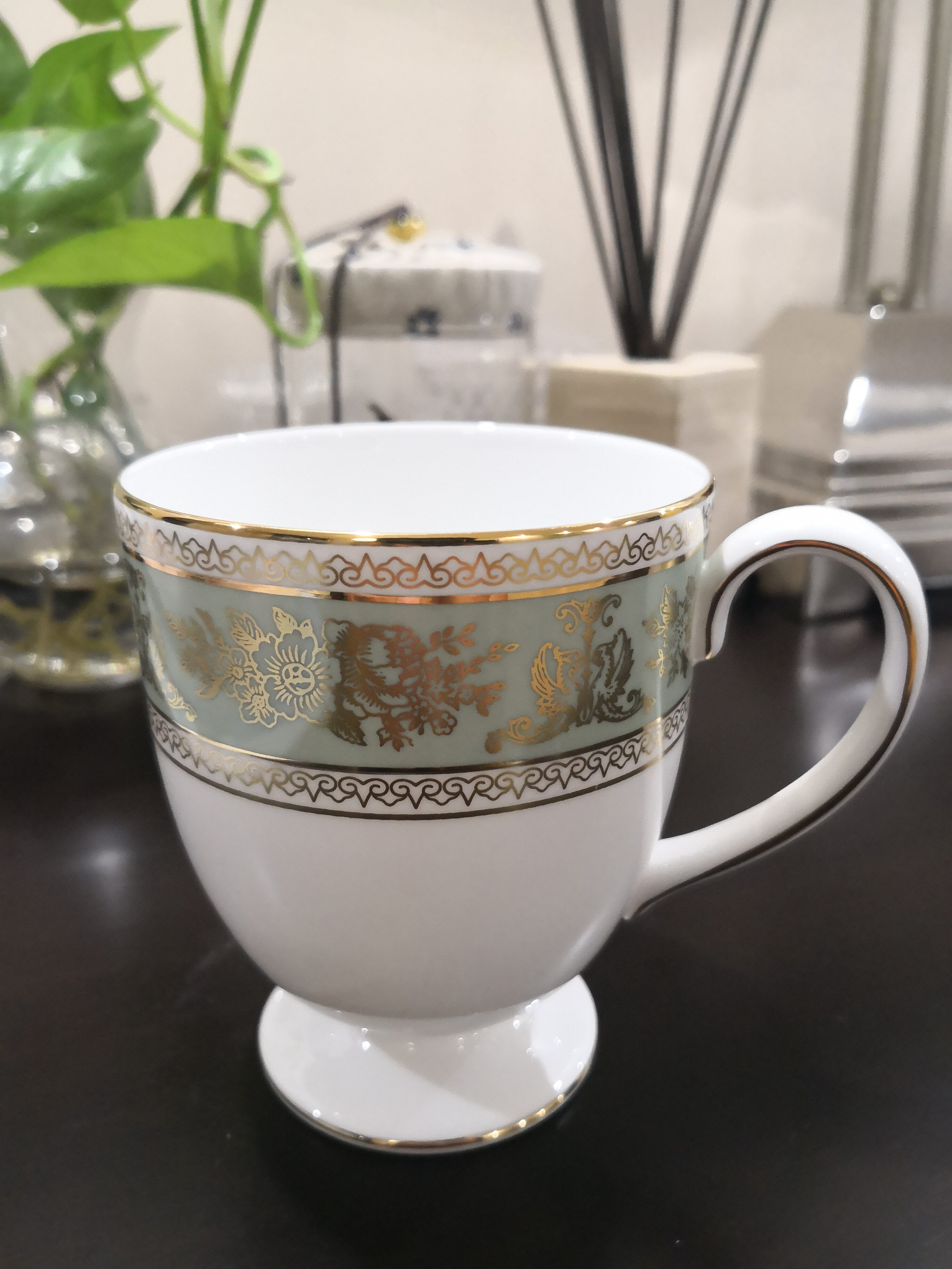 英制 wedgwood columbia 哥伦比亚绿宝石马克杯礼盒装送礼佳品