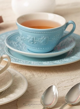 【新婚礼物】现货秒发WEDGWOOD威基伍德欢愉假日蓝色杯碟杯碟盘