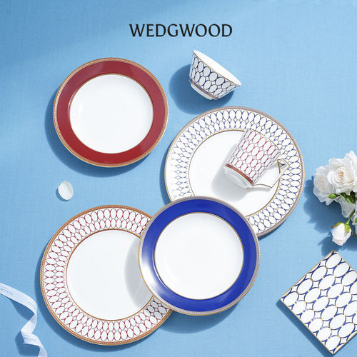 WEDGWOOD威基伍德金粉年华骨瓷餐具碗盘碟餐盘套装礼盒婚礼送礼