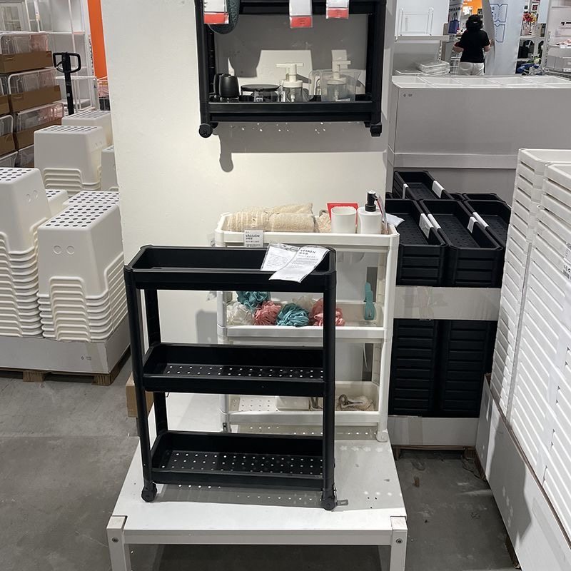 维灰恩多层置物架家用厨房夹缝架卫生间浴室收纳架搁架带轮手推车