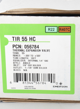 原装EMERSON艾默生热力膨胀阀TIR 55HC TER 22HC 26HC 35HC 45HC