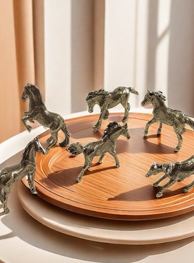 微景观摆件装饰品小马摆件多肉盆景装饰造景动物小摆件白马枣红马