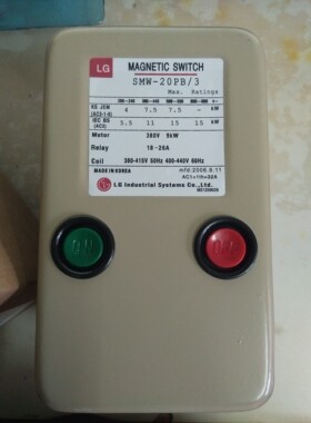 LG磁力启动器 磁力开关SMW-20PB/3 16-22A 12-18A 18-26A 380/220