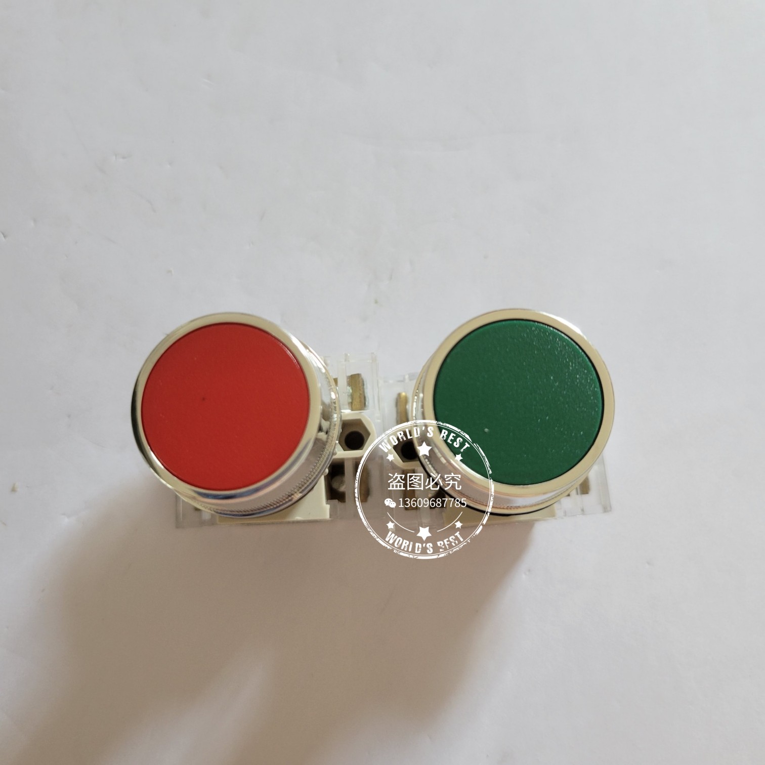 TNED天得按钮自复位T2BFR-1C平头按键点动 启动 停止开关22mm