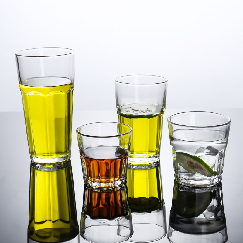KTV钢化玻璃杯子酒吧八角杯啤酒杯茶杯 厚底威士忌洋酒杯家用酒杯,餐饮具,啤酒杯,淘宝优惠券,粉丝福利购,淘宝优惠卷