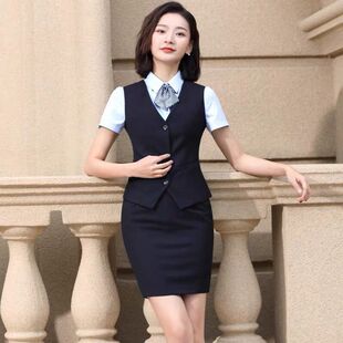 通勤服务员定制物业前台领班饭店餐厅茶楼银行工作服包邮