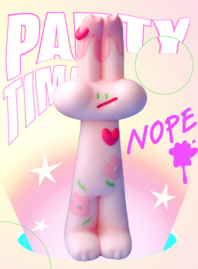 原创桃花兔呦可爱香薰蜡烛花朵装饰房间小众高级浪漫闺蜜生日送礼