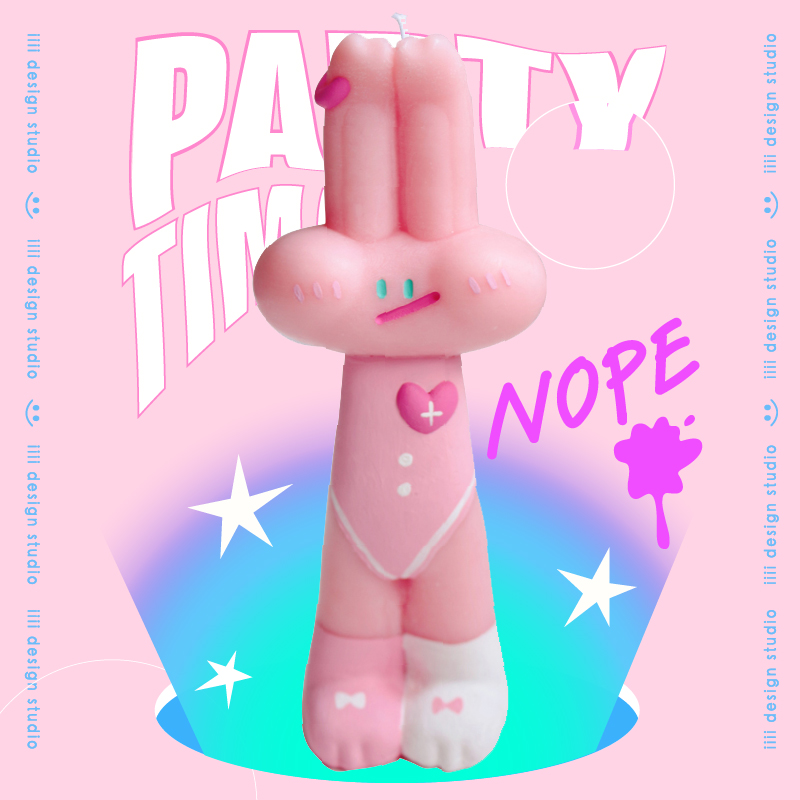 原创可爱甜心兔香薰蜡烛小众礼物