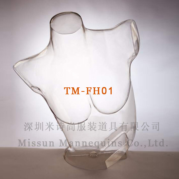 透明女半身内衣模特 镂空立体3D 拍摄道具展示架 泳衣女短胸模具