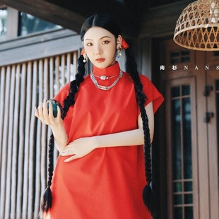 ChuXinBridal新中式 订婚礼服敬酒服新娘中国风改红色旗袍晨袍 无袖