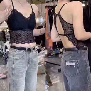 美背吊带2020新款 夏 蕾丝抹胸内衣女一体文胸裹胸打底内搭网红爆款