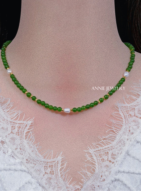 AnnieJewelry仿翡翠玉珍珠项链