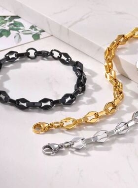 钛钢不掉色手链男款小众设计感高级感痞帅嘻哈风手环送男友礼物