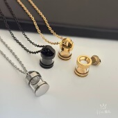 个性 透明玻璃纪念宠物毛发骨灰吊坠钛钢项链男女空心香水瓶饰品金