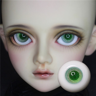 BJD娃娃眼睛16mm眼珠青绿色彩瞳渐变花纹日常系1/3分巨婴1/4分眼