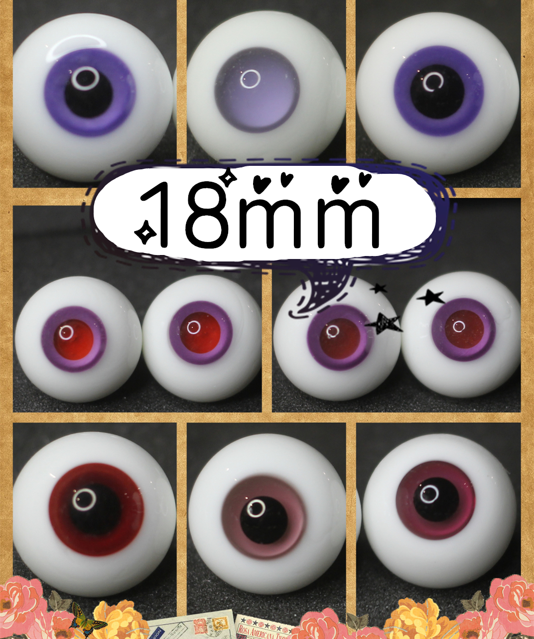 眼睛基佬桔色巨婴玻璃bjd娃娃