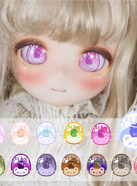 BJD娃娃1/3分MDD卡通眼珠1/6分娃tinyfox蜂蜜小熊软萌22mm压眼睛